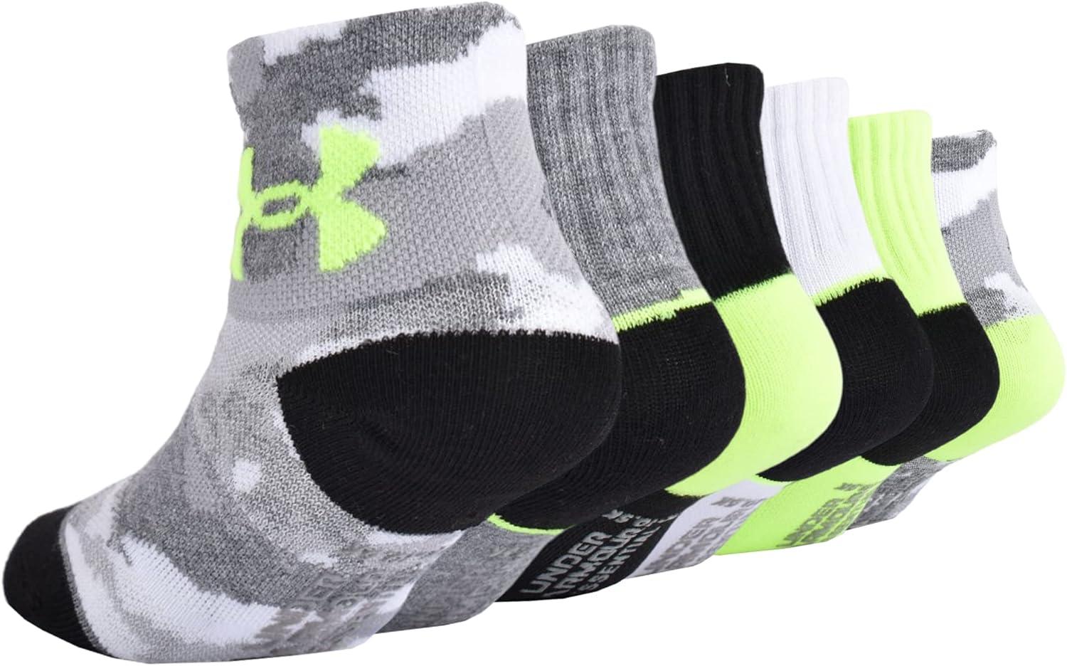 imageUnder Armour Boys Multi Pack Quarter SockGrey Camo