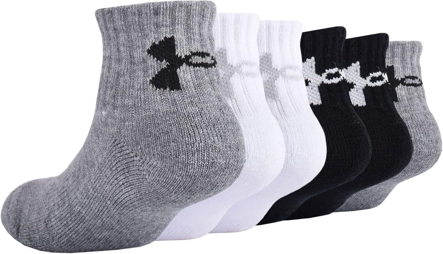 imageUnder Armour Boys Multi Pack Quarter SockGrey Heather