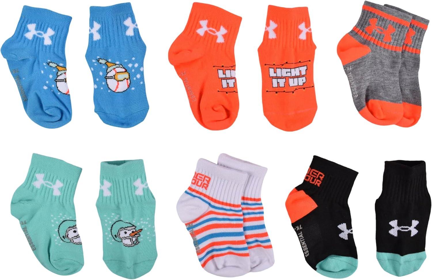 imageUnder Armour Boys Multi Pack Quarter SockHoliday Multi