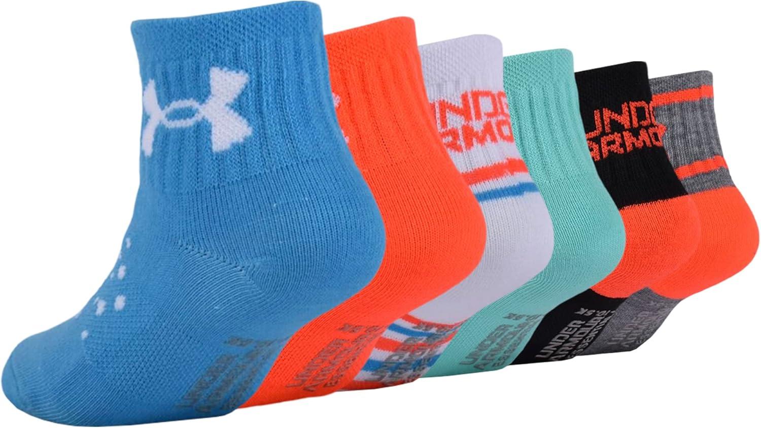 imageUnder Armour Boys Multi Pack Quarter SockHoliday Multi