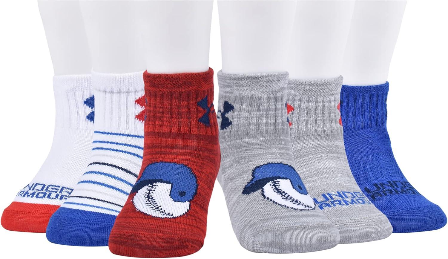 imageUnder Armour Boys Multi Pack Quarter SockRed Multi Color
