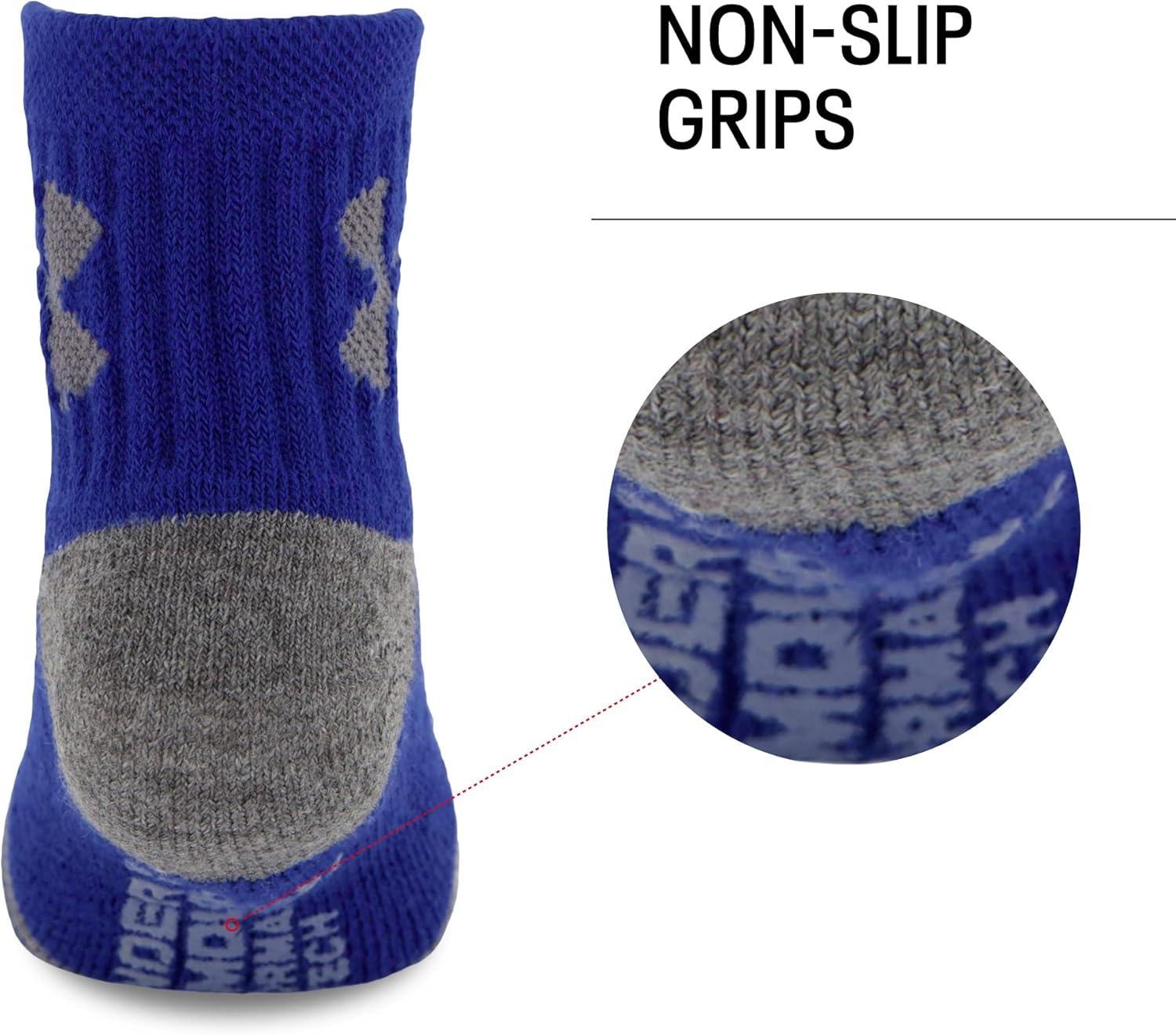 imageUnder Armour Boys Multi Pack Quarter SockRed Tech