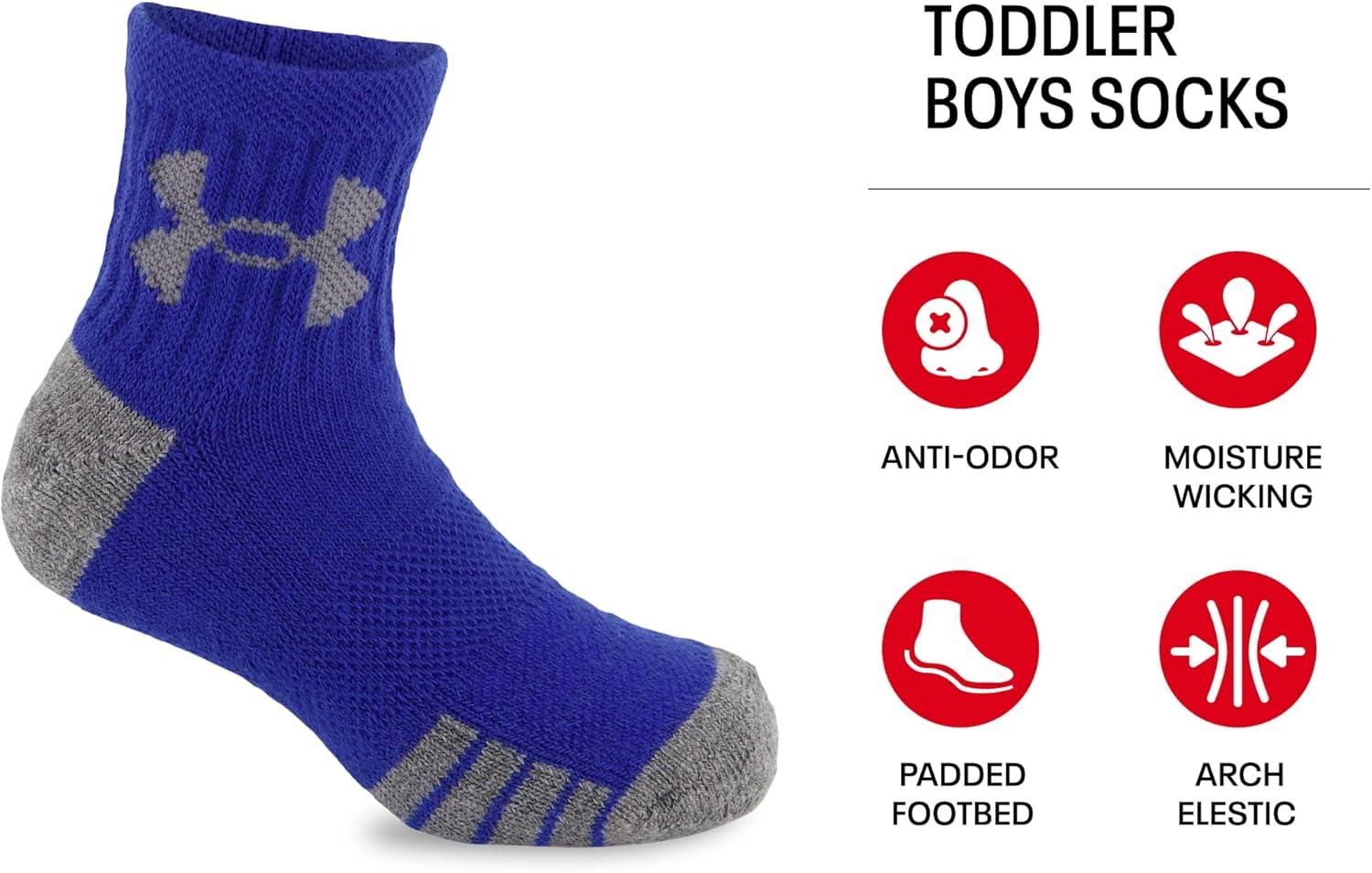 imageUnder Armour Boys Multi Pack Quarter SockRed Tech
