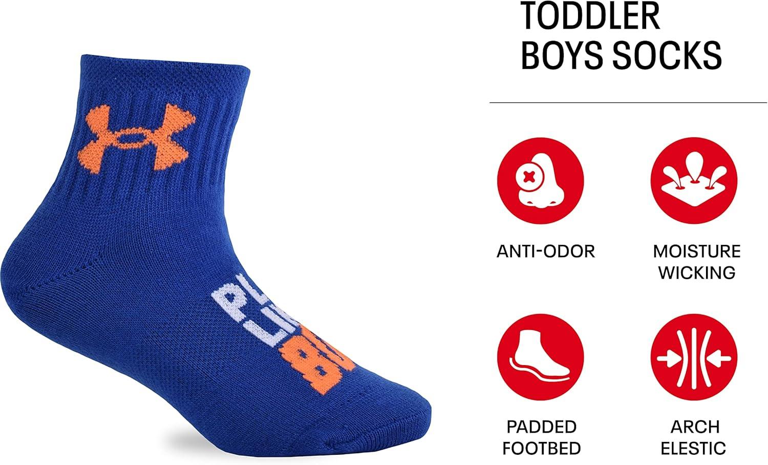imageUnder Armour Boys Multi Pack Quarter SockRoyal Blue Orange