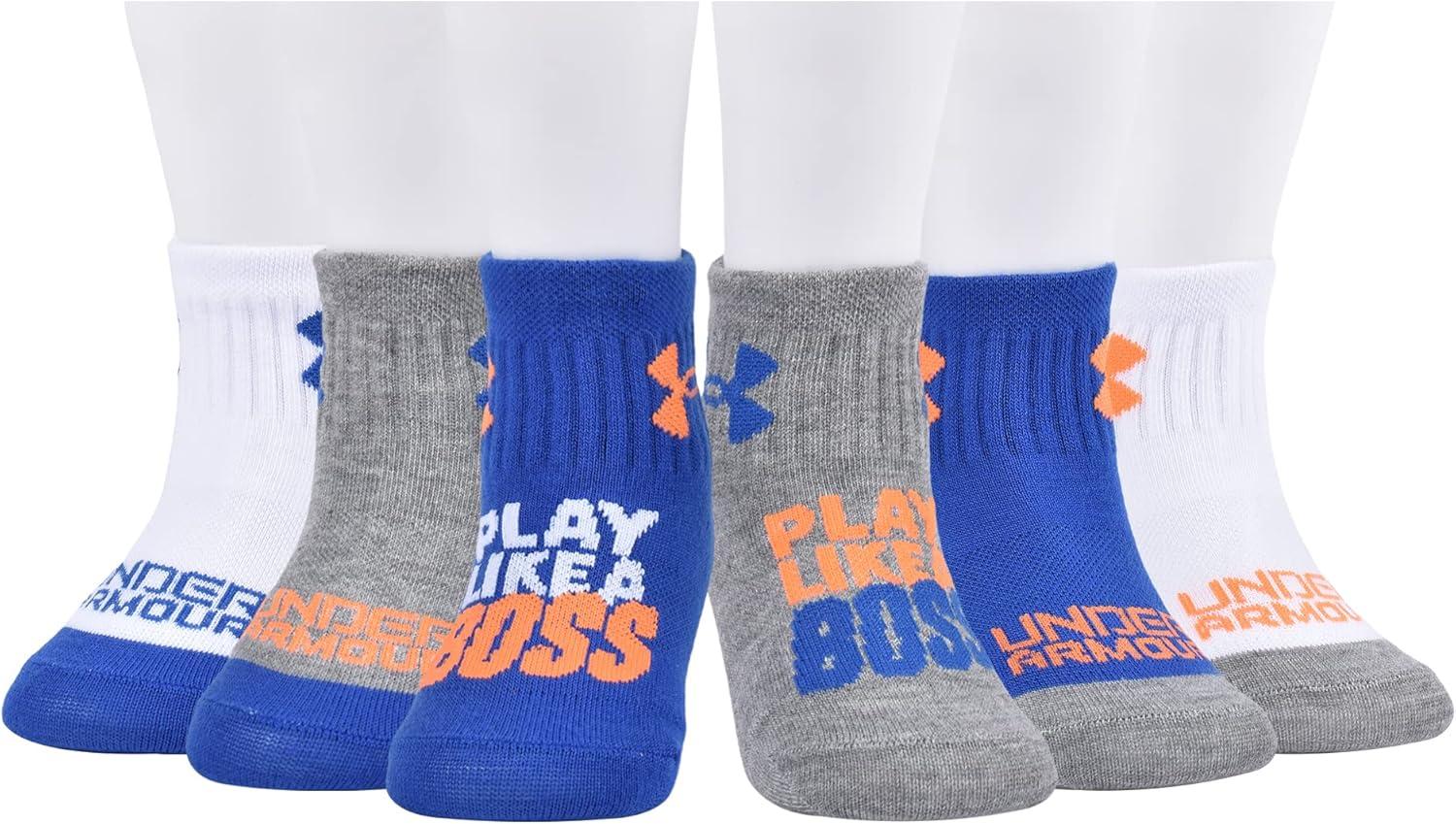 imageUnder Armour Boys Multi Pack Quarter SockRoyal Blue Orange