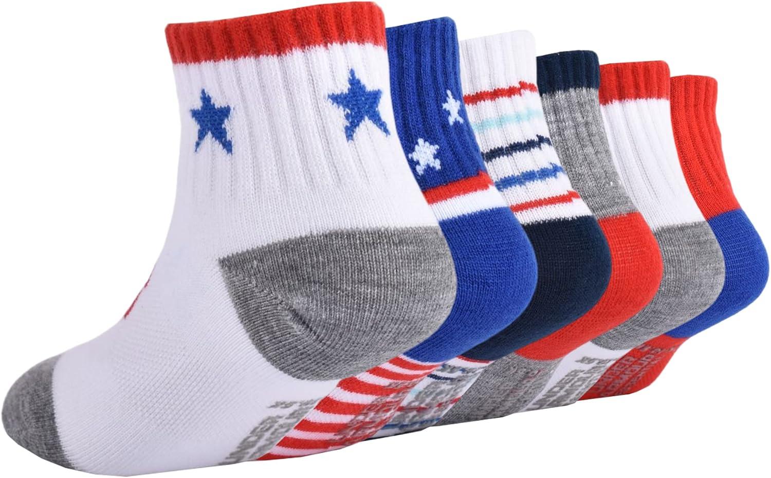 imageUnder Armour Boys Multi Pack Quarter SockStars and Stripes
