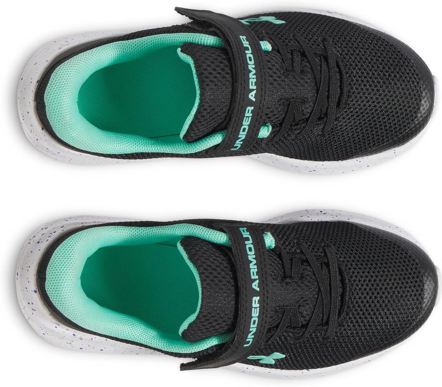 imageUnder Armour Girls Pre School Pursuit 4 Alternate Closure Sneaker001 BlackComet GreenComet Green
