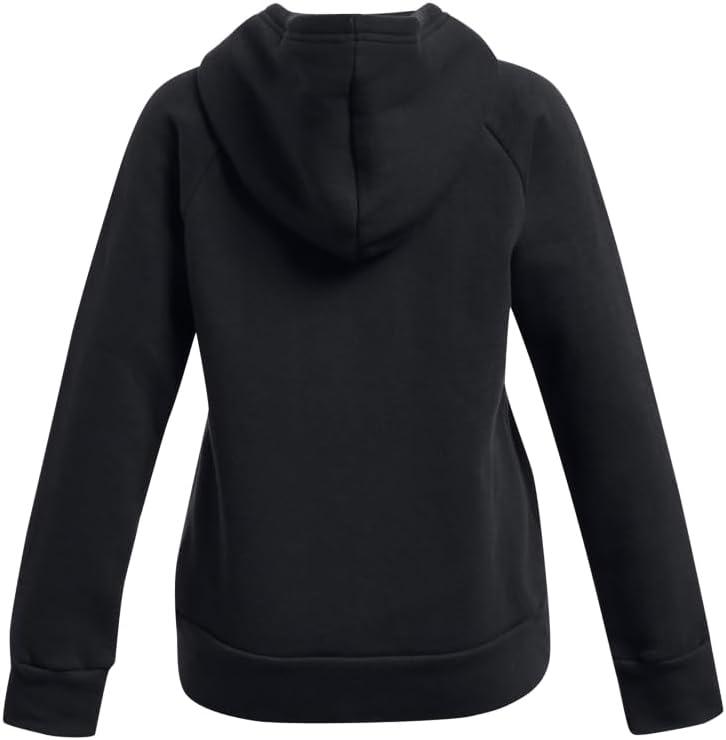 imageUnder Armour Girls Rival Fleece Big Logo Hoodie002 Black   Rebel Pink
