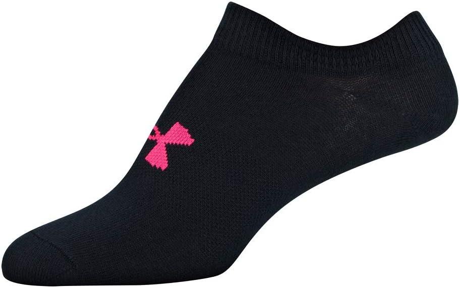 imageUnder Armour Kids Essential 20 Lightweight No Show Socks 6PairsBlack Penta Pink Assorted