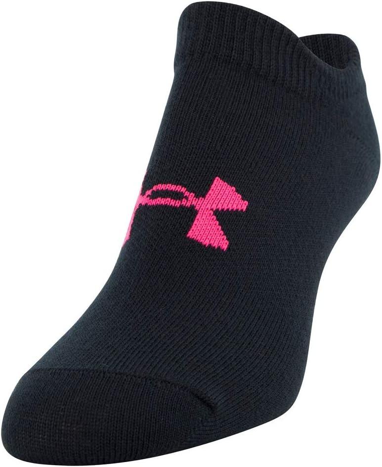 imageUnder Armour Kids Essential 20 Lightweight No Show Socks 6PairsBlack Penta Pink Assorted