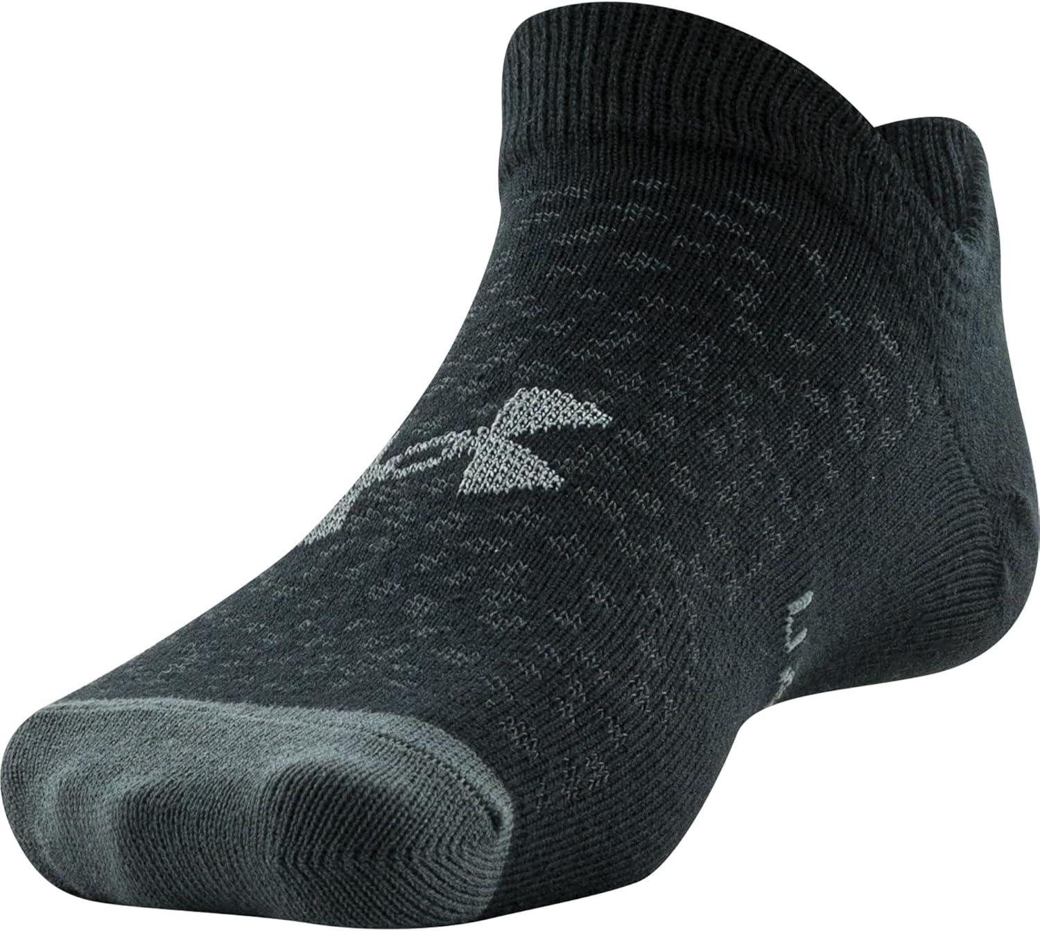 imageUnder Armour Kids Essential 20 Lightweight No Show Socks 6PairsBlackBlue Assorted