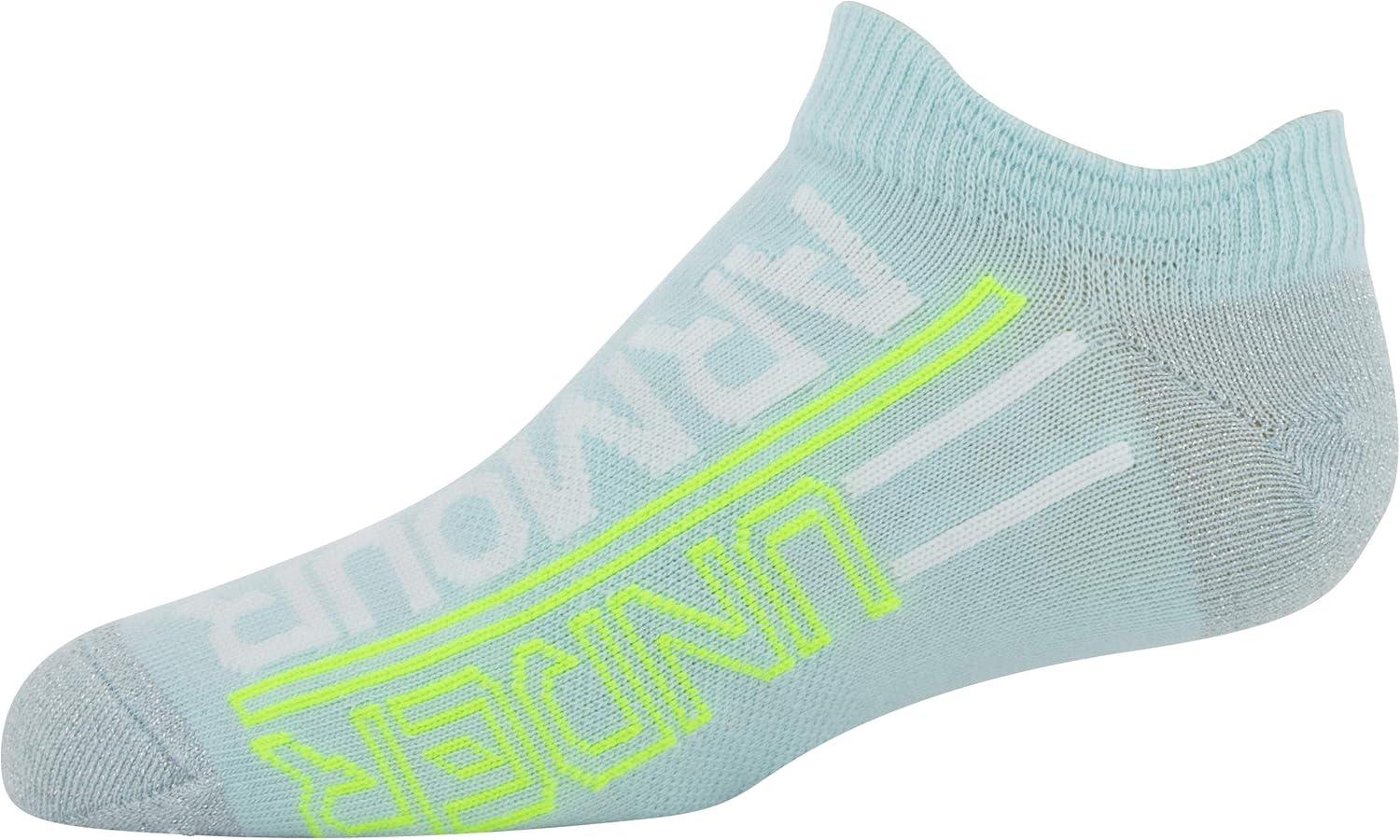 imageUnder Armour Kids Essential 20 Lightweight No Show Socks 6PairsBlueWhite Assorted