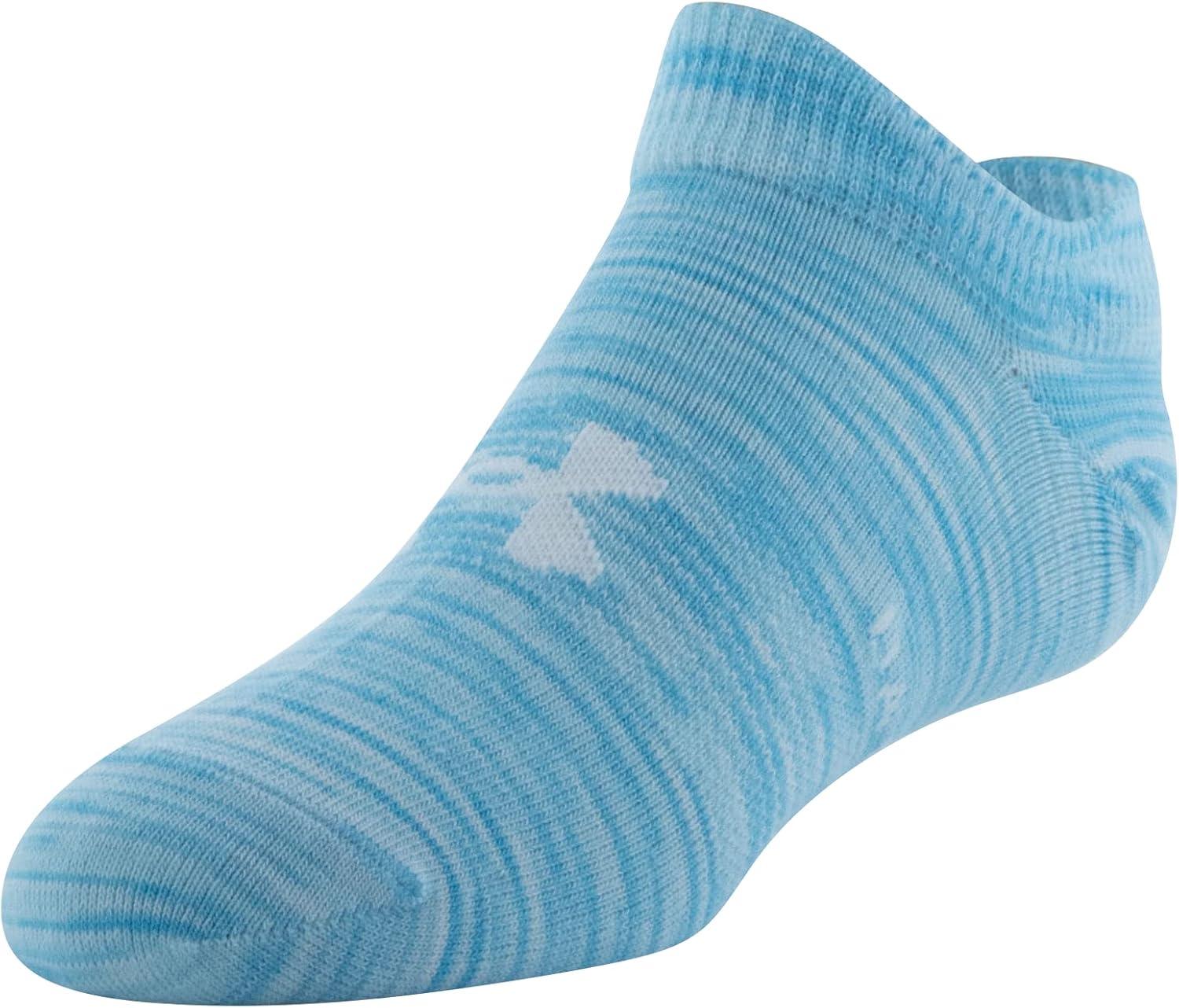 imageUnder Armour Kids Essential 20 Lightweight No Show Socks 6PairsOpal BlueWhiteWhite