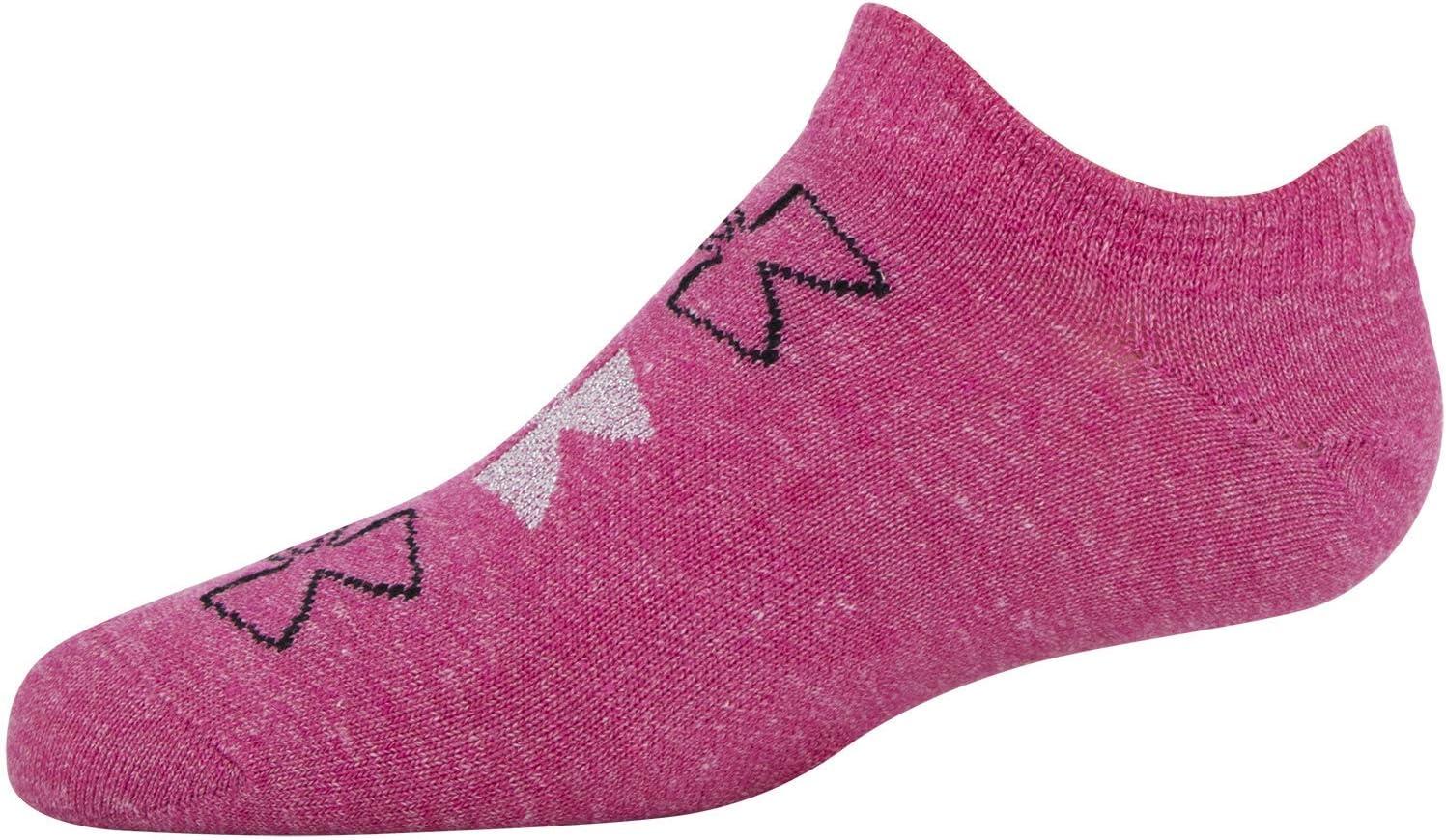 imageUnder Armour Kids Essential 20 Lightweight No Show Socks 6PairsPink Heather Assorted