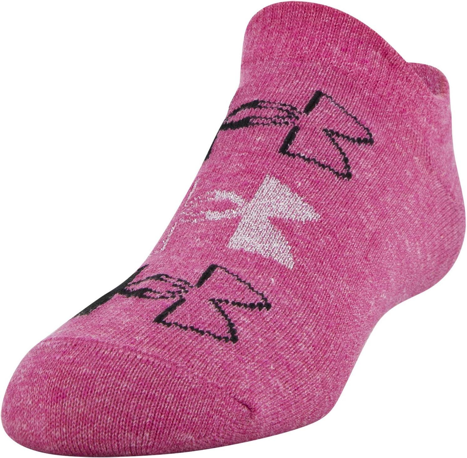imageUnder Armour Kids Essential 20 Lightweight No Show Socks 6PairsPink Heather Assorted