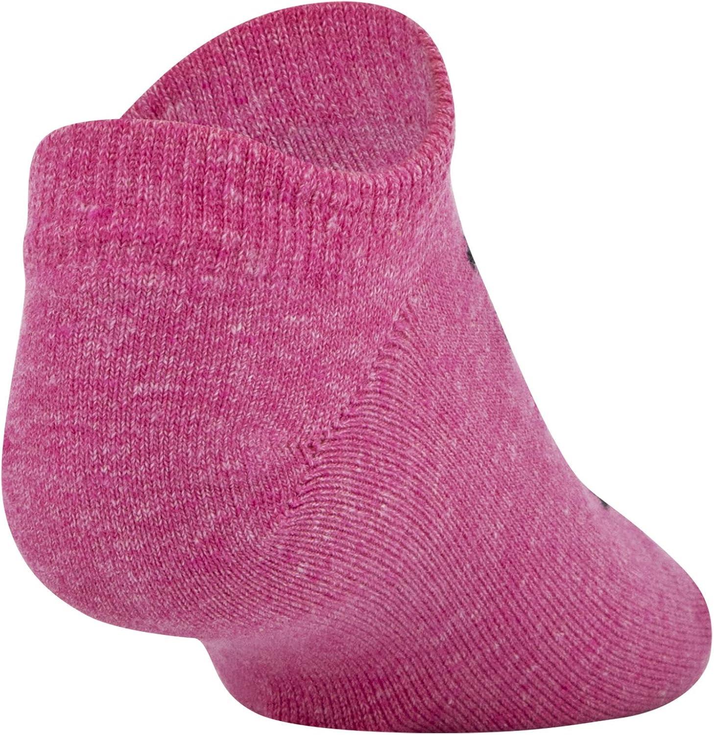 imageUnder Armour Kids Essential 20 Lightweight No Show Socks 6PairsPink Heather Assorted