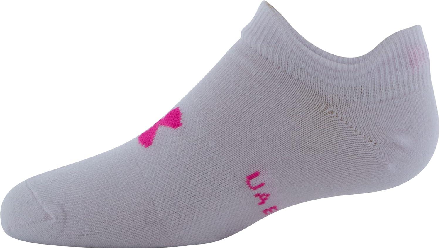 imageUnder Armour Kids Essential 20 Lightweight No Show Socks 6PairsPink NotePurple NoteElectro Pink