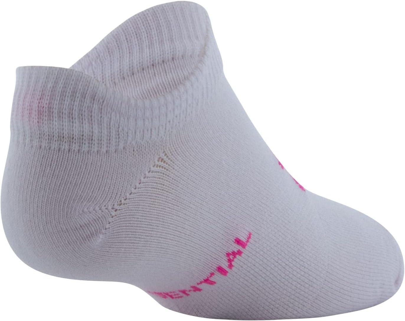 imageUnder Armour Kids Essential 20 Lightweight No Show Socks 6PairsPink NotePurple NoteElectro Pink