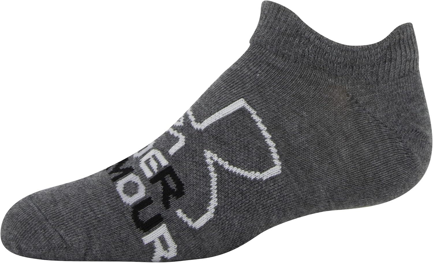 imageUnder Armour Kids Essential 20 Lightweight No Show Socks 6PairsPitch Gray Assorted