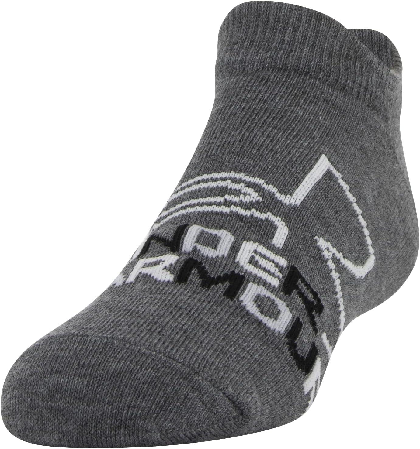 imageUnder Armour Kids Essential 20 Lightweight No Show Socks 6PairsPitch Gray Assorted
