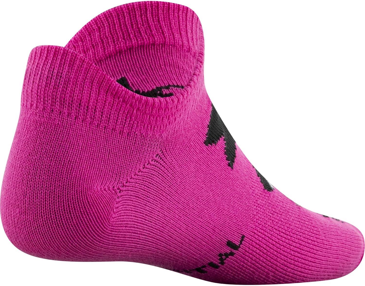 imageUnder Armour Kids Essential 20 Lightweight No Show Socks 6PairsRebel Pink Assorted