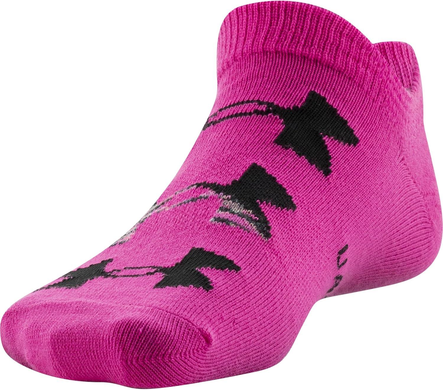 imageUnder Armour Kids Essential 20 Lightweight No Show Socks 6PairsRebel Pink Assorted