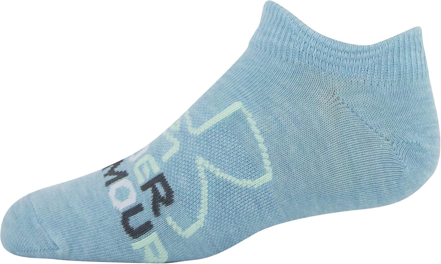 imageUnder Armour Kids Essential 20 Lightweight No Show Socks 6PairsSky Blue Assorted