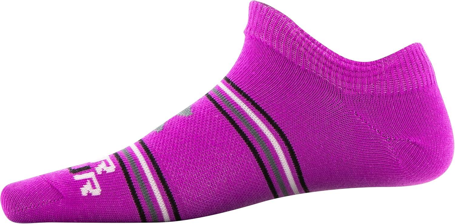 imageUnder Armour Kids Essential 20 Lightweight No Show Socks 6PairsStrobe Purple Assorted
