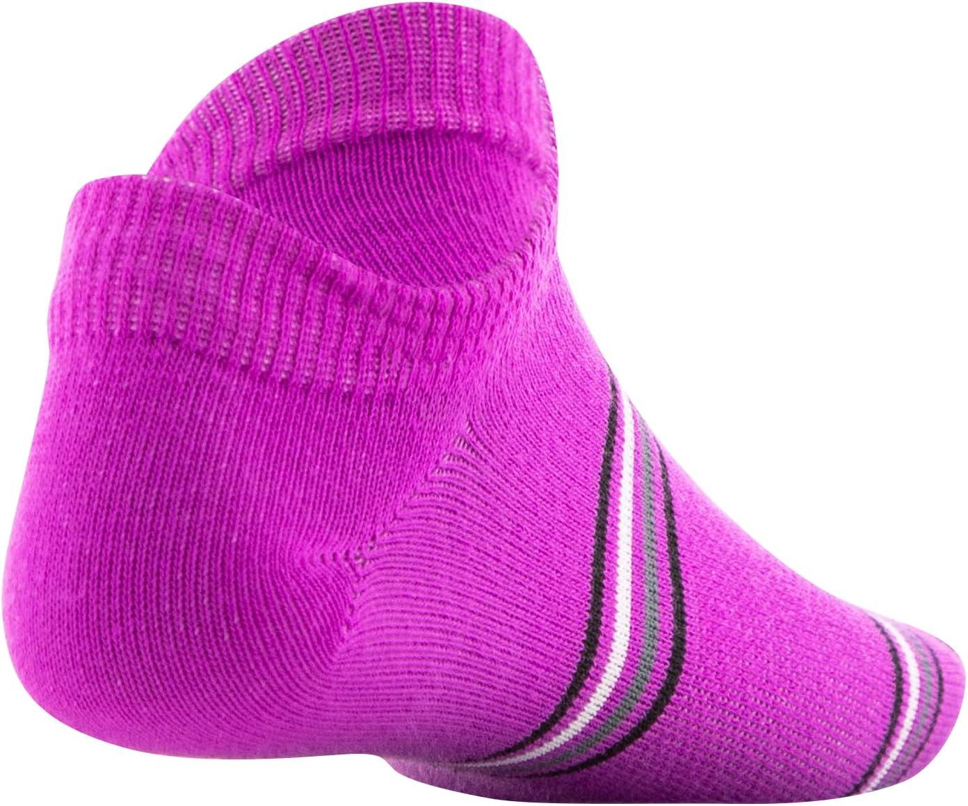 imageUnder Armour Kids Essential 20 Lightweight No Show Socks 6PairsStrobe Purple Assorted