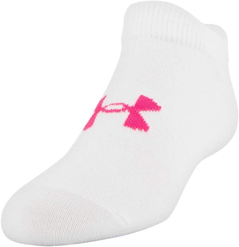imageUnder Armour Kids Essential 20 Lightweight No Show Socks 6PairsWhite Penta Pink Assorted