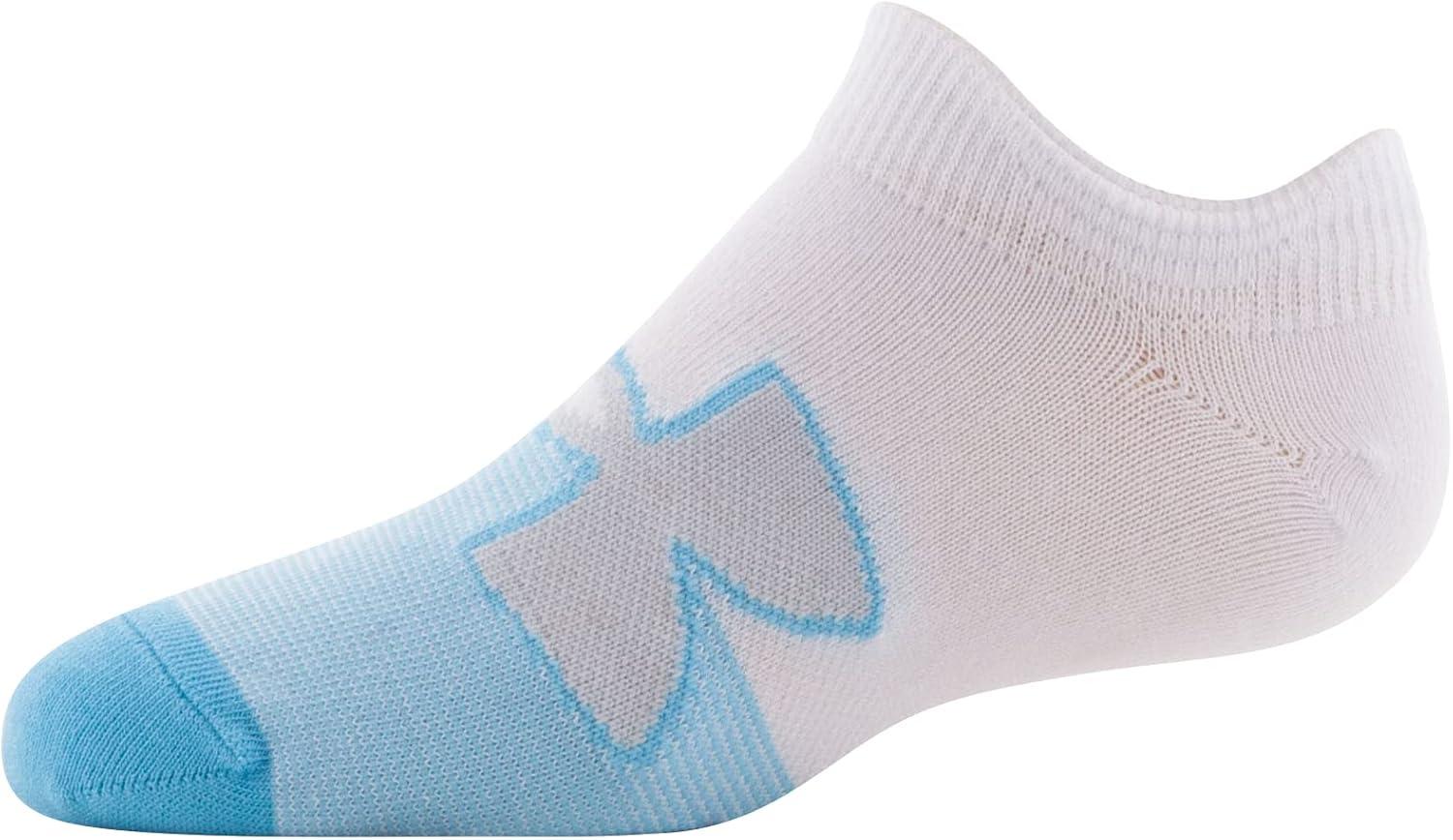 imageUnder Armour Kids Essential 20 Lightweight No Show Socks 6PairsWhiteBlackHalo Gray