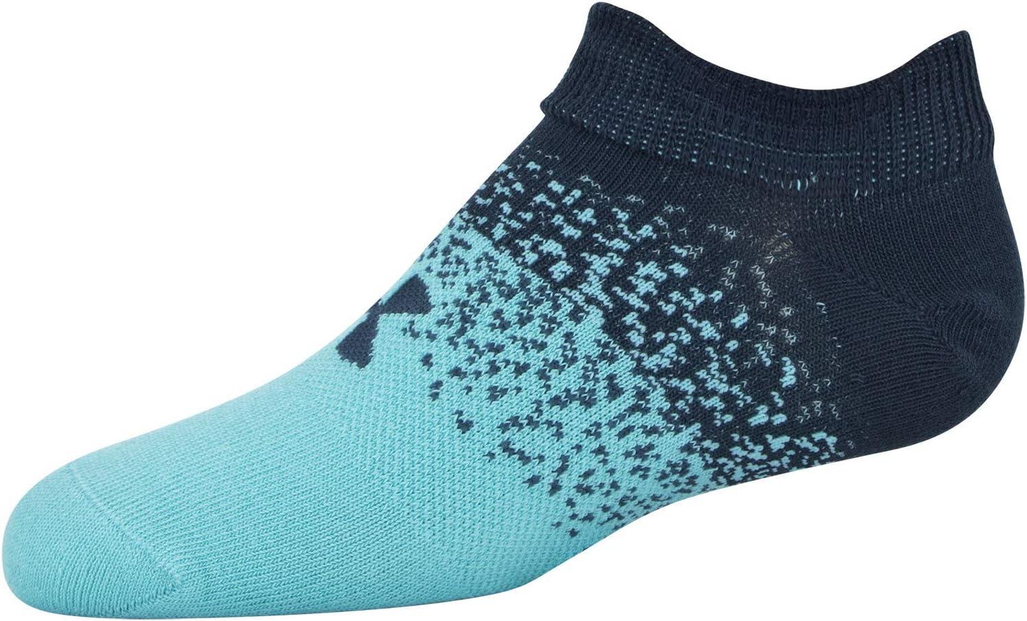 imageUnder Armour Kids Essential 20 Lightweight No Show Socks 6PairsWhiteBlue Dip