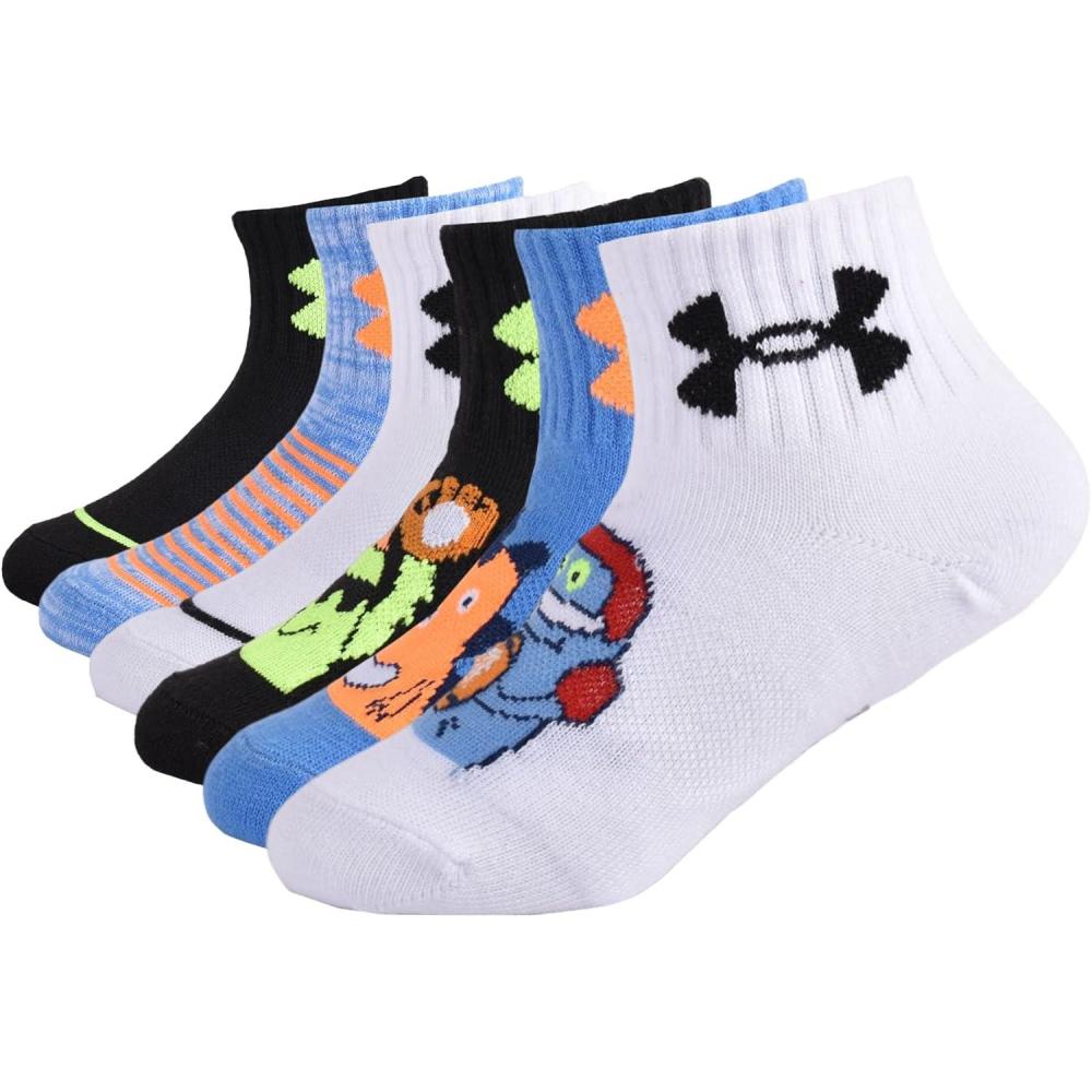 imageUnder Armour Boys Multi Pack Quarter SockDark Blue
