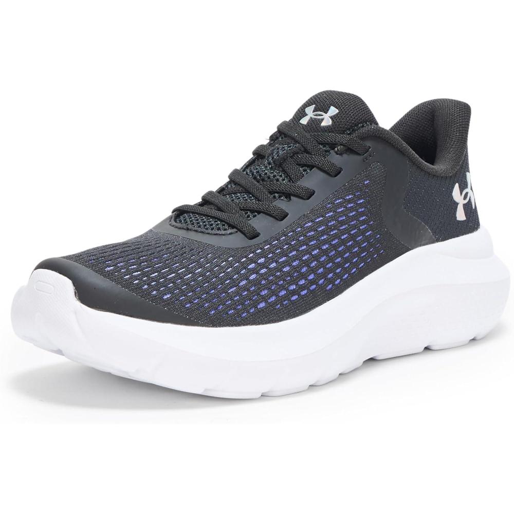 imageUnder Armour Girls Pre School Rogue 4 Alternate Lace Sneaker001 BlackVirtual VioletIridescent