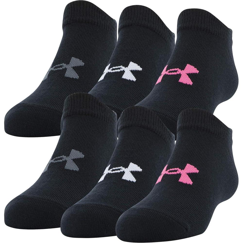 imageUnder Armour Kids Essential 20 Lightweight No Show Socks 6PairsBlack