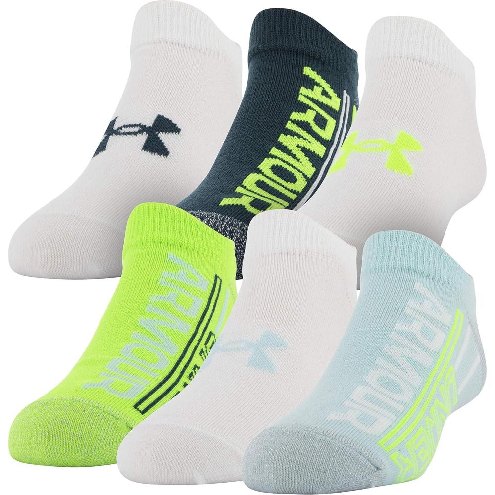imageUnder Armour Kids Essential 20 Lightweight No Show Socks 6PairsBlueWhite Assorted