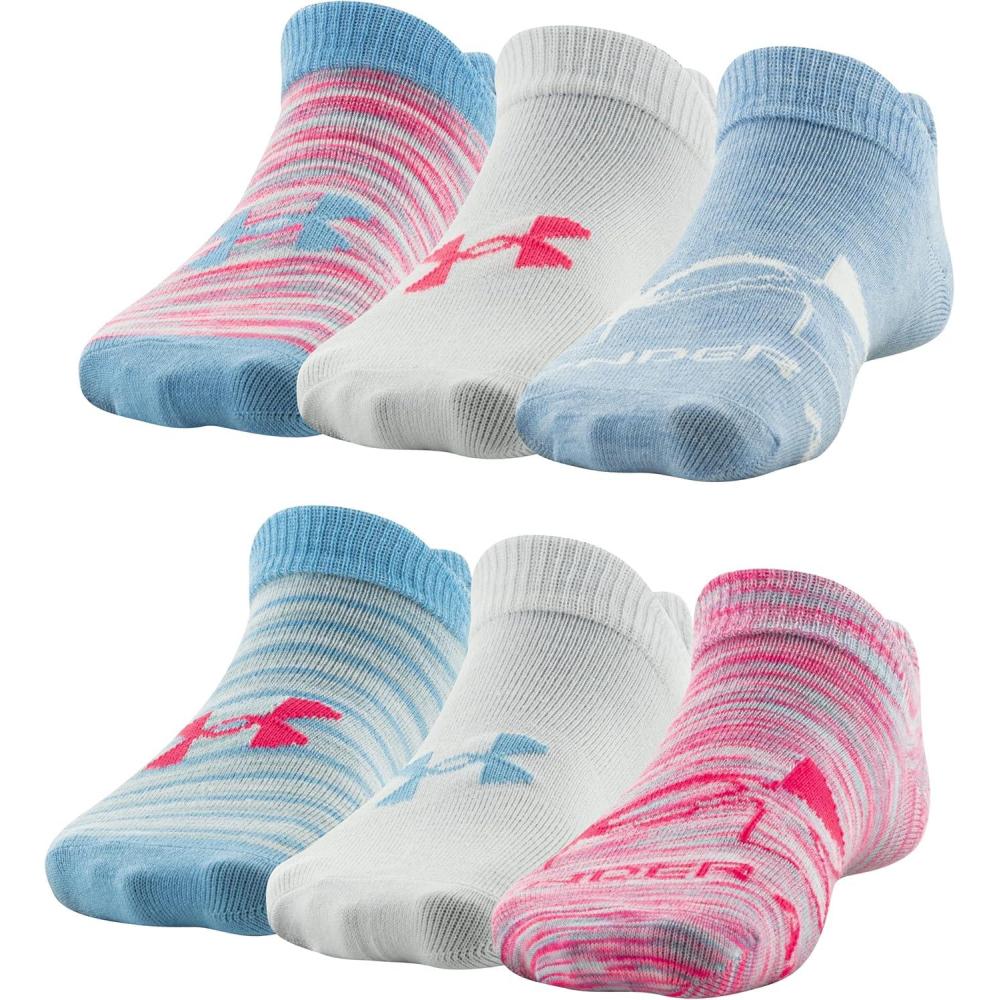 imageUnder Armour Kids Essential 20 Lightweight No Show Socks 6PairsHalogen Blue Assorted