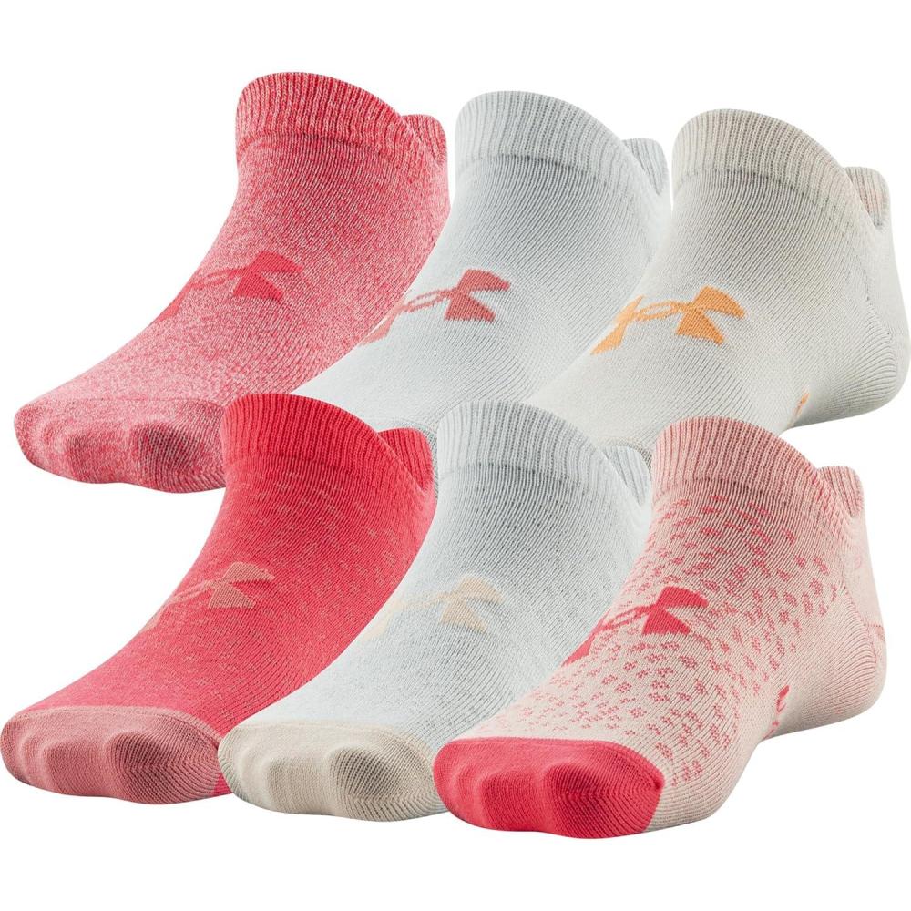 imageUnder Armour Kids Essential 20 Lightweight No Show Socks 6PairsOrange Dream Assorted
