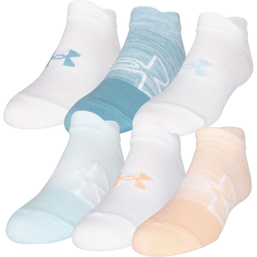 imageUnder Armour Kids Essential 20 Lightweight No Show Socks 6PairsPlayful Peach Assorted