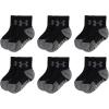 imageUnder Armour Boys Multi Pack Quarter SockBlack Tech