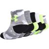 imageUnder Armour Boys Multi Pack Quarter SockGrey Camo