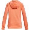 imageUnder Armour Girls Rival Fleece Big Logo Hoodie868 Mellow Orange  Orange Blast  White