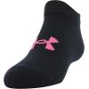imageUnder Armour Kids Essential 20 Lightweight No Show Socks 6PairsBlackCerise Assorted