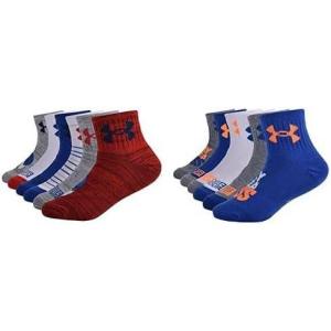 imageUnder Armour Boys Multi Pack Quarter SockRed  Royal Blue Orange