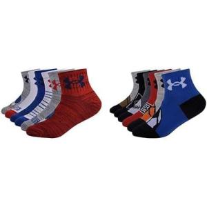 imageUnder Armour Boys Multi Pack Quarter SockRed  Victoria Blue