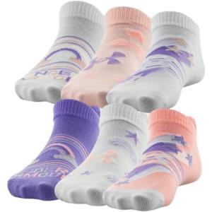 imageUnder Armour Kids Essential 20 Lightweight No Show Socks 6PairsAssortedu0221p6082W
