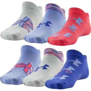 imageUnder Armour Kids Essential 20 Lightweight No Show Socks 6PairsElectric Purple Assorted