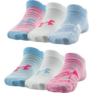 imageUnder Armour Kids Essential 20 Lightweight No Show Socks 6PairsHalogen Blue Assorted