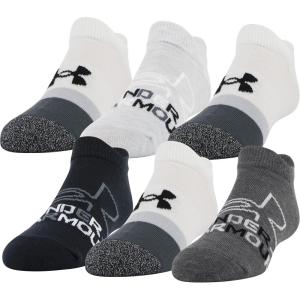 imageUnder Armour Kids Essential 20 Lightweight No Show Socks 6PairsPitch Gray Assorted