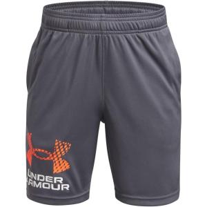 imageUnder Armour Boys Tech Logo Shorts025 Castlerock  White  Fire